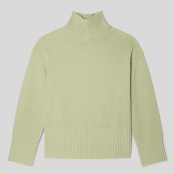 Everlane The Cashmere Oversized Turtleneck Seafoam Green - Picture 5 of 10